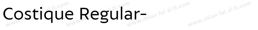 Costique Regular字体转换